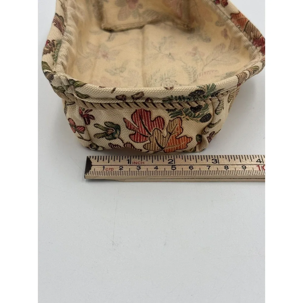 Longaberger Small Loaf Biscuit Basket Autumn Path Corded Fabric DI Liner Only